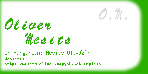 oliver mesits business card